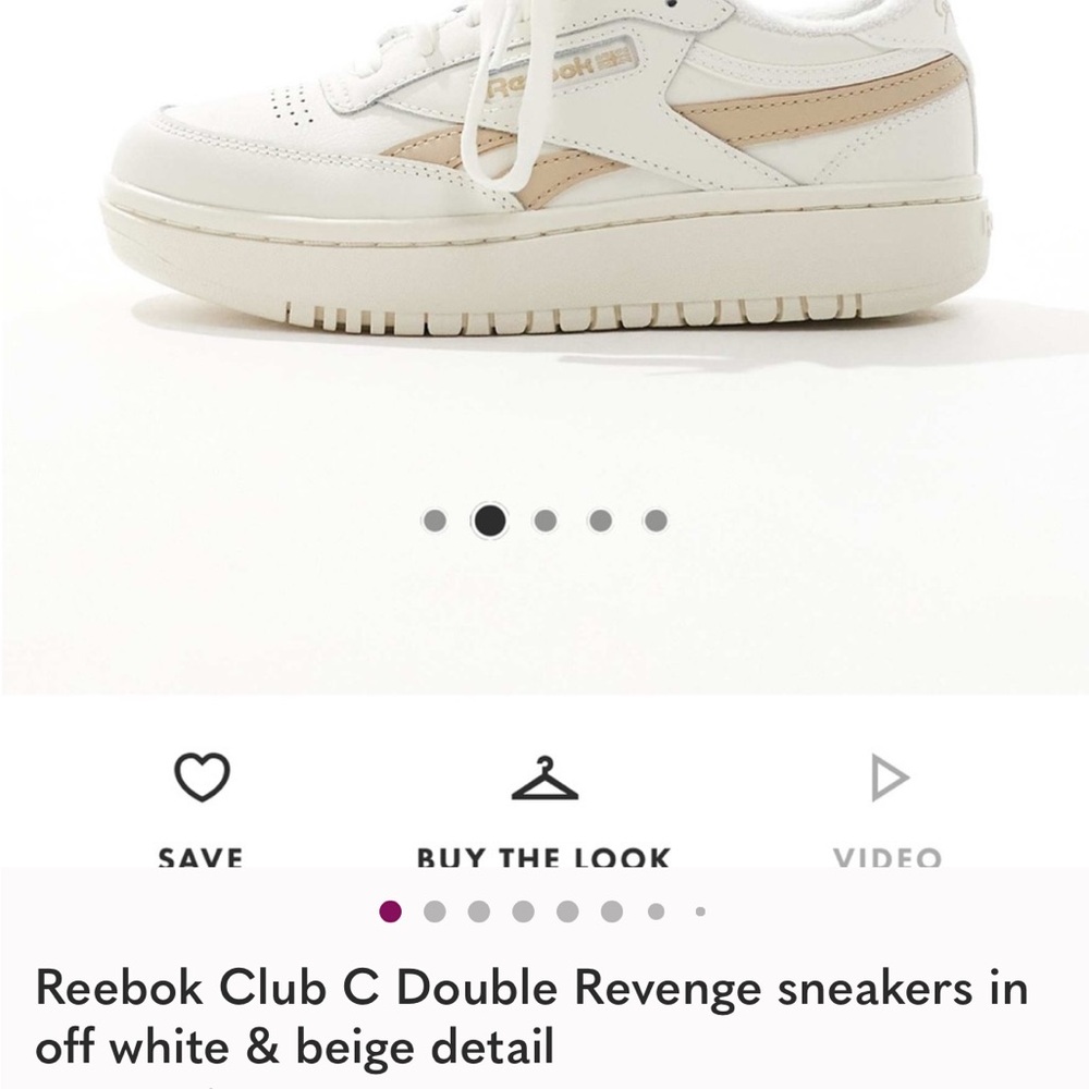 Reebok Women's Cream and Tan Sneakers